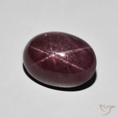 Granato stellato Rosso scuro naturale da 16.07 ct, Ovale, Opaco