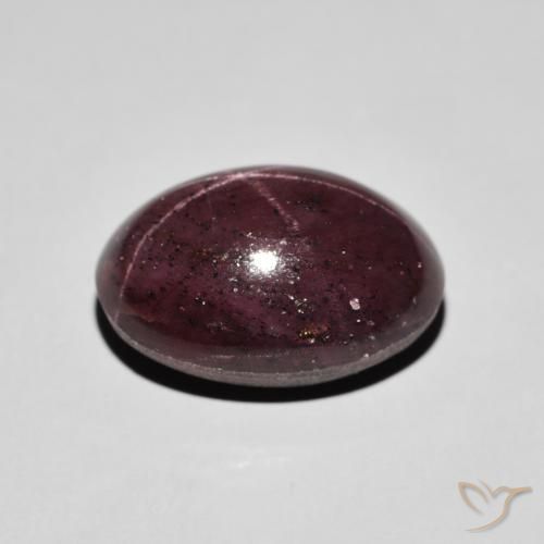 Granato stellato Rosso scuro naturale da 16.07 ct, Ovale, Opaco