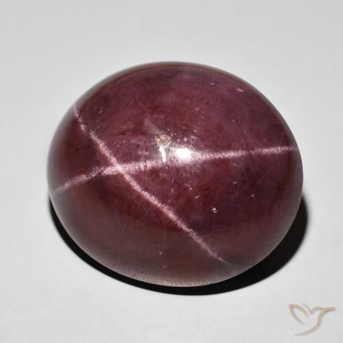 Granato stellato Rosso mogano naturale da 76.64 ct, Ovale, Opaco