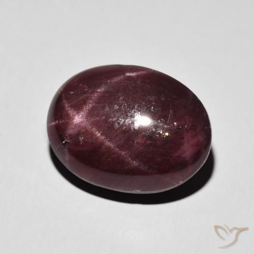 Granato stellato Rosso scuro naturale da 14.27 ct, Ovale, Opaco