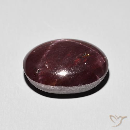 Granato stellato Rosso scuro naturale da 14.27 ct, Ovale, Opaco