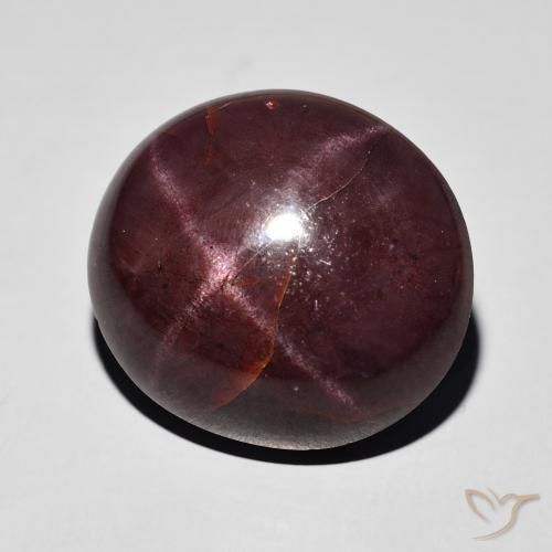 Granato stellato Rosso mogano naturale da 29.61 ct, Ovale, Opaco