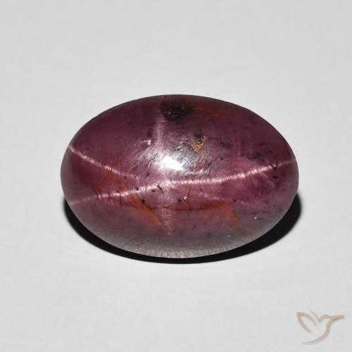 8.72ct Naturale Medium Dark-Red Granato stellato, Ovale, Opaco