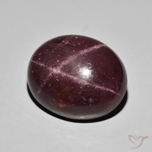 Granato stellato Rosso mogano naturale da 36.82 ct, Ovale, Opaco