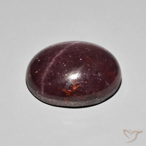 Granato stellato Rosso mogano naturale da 36.82 ct, Ovale, Opaco