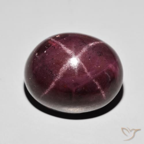 47.10ct Naturale Rosso scuro Granato stellato, Ovale, Opaco