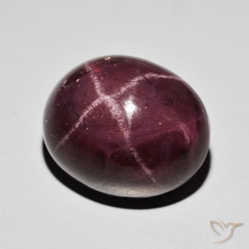 Granato stellato Rosso scuro naturale da 47.10 ct, Ovale, Opaco