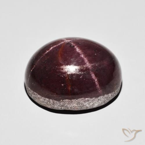 Granato stellato Rosso scuro naturale da 37.00 ct, Ovale, Opaco