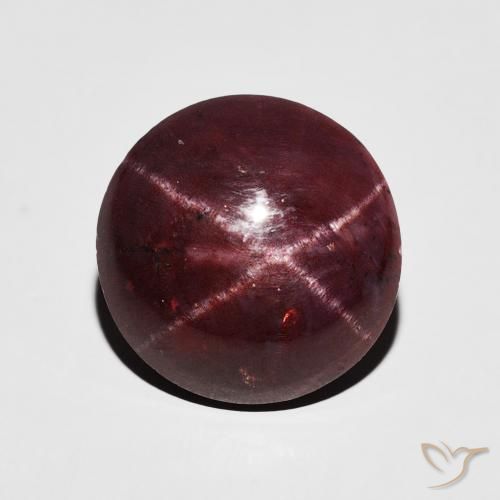 8.57ct Naturale Rosso scuro Granato stellato, Rotondo, Opaco
