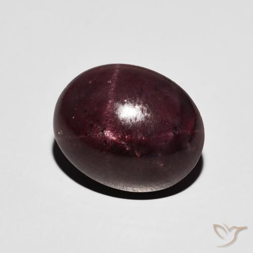 Granato stellato Rosso scuro naturale da 8.98 ct, Ovale, Opaco