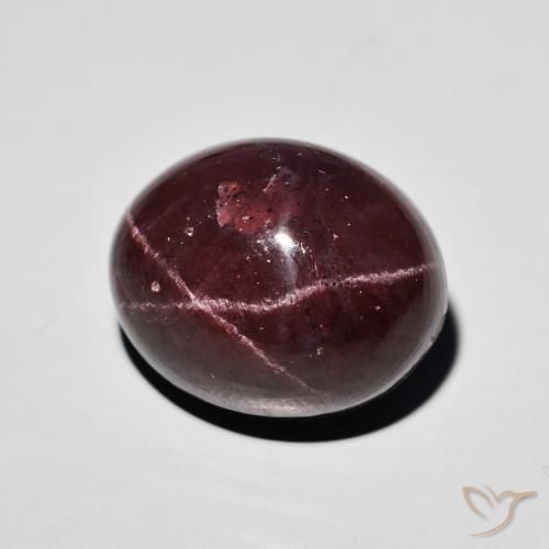 Granato stellato Rosso mogano naturale da 24.09 ct, Ovale, Opaco
