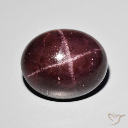 38.44ct Naturale Rosso scuro Granato stellato, Ovale, Opaco