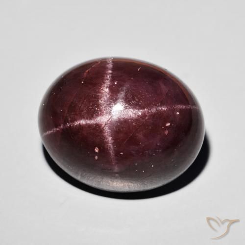 Granato stellato Rosso scuro naturale da 38.44 ct, Ovale, Opaco