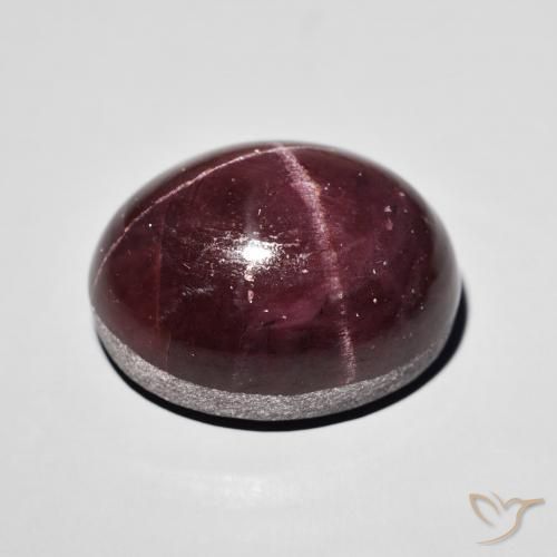Granato stellato Rosso scuro naturale da 38.44 ct, Ovale, Opaco