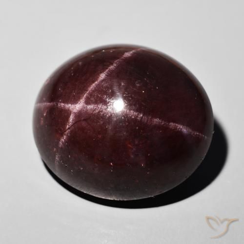 Granato stellato Rosso scuro naturale da 55.50 ct, Ovale, Opaco