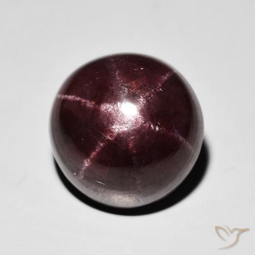 11.67ct Naturale Rosso mogano Granato stellato, Rotondo, Opaco