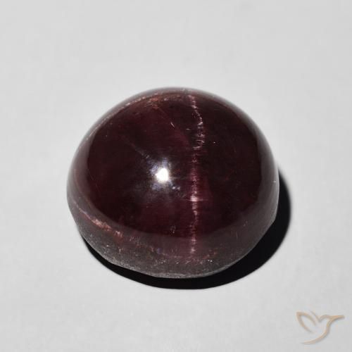 Granato stellato Rosso mogano naturale da 11.67 ct, Rotondo, Opaco