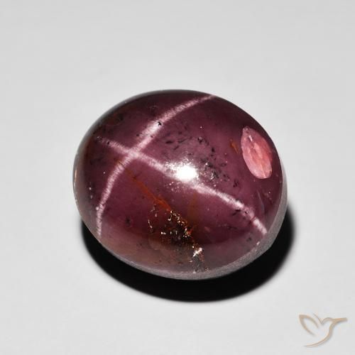 Granato stellato Rosso mogano naturale da 15.64 ct, Ovale, Opaco