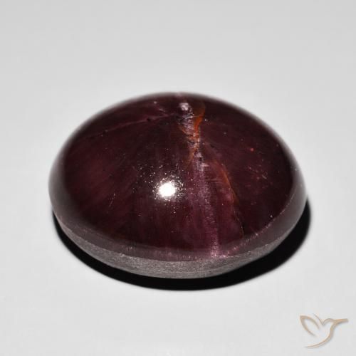 Granato stellato Rosso scuro naturale da 39.09 ct, Ovale, Opaco
