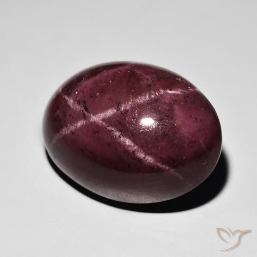 Granato stellato Rosso mogano naturale da 47.43 ct, Ovale, Opaco