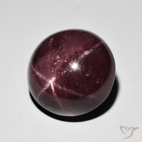 Granato stellato Rosso mogano naturale da 26.49 ct, Rotondo, Opaco