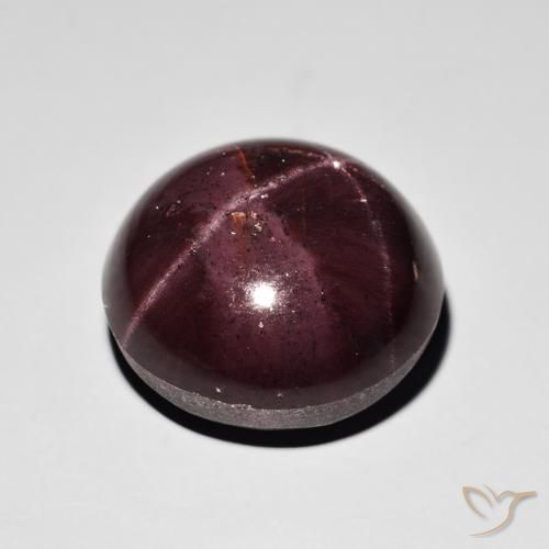 Granato stellato Rosso mogano naturale da 26.49 ct, Rotondo, Opaco