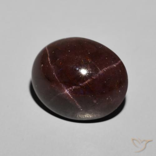 Granato stellato Rosso mogano naturale da 13.31 ct, Ovale, Opaco