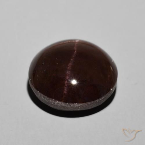 Granato stellato Rosso scuro naturale da 14.41 ct, Rotondo, Opaco