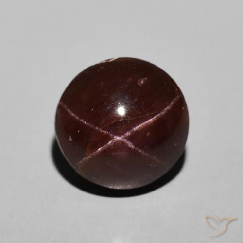 6.50ct Naturale Rosso scuro Granato stellato, Rotondo, Opaco