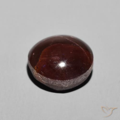 Granato stellato Rosso scuro naturale da 6.50 ct, Rotondo, Opaco