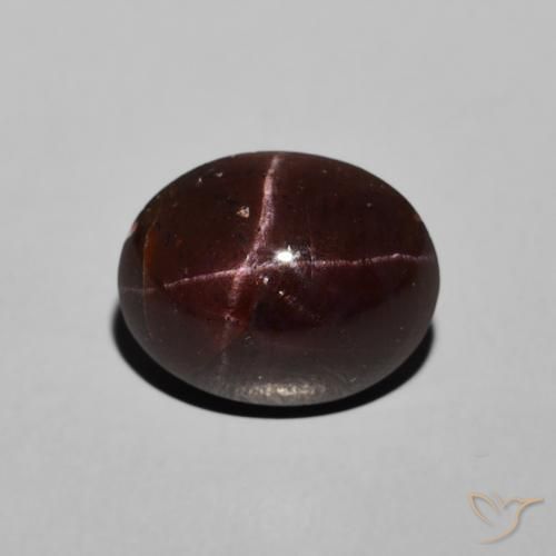 6.48ct Naturale Rosso scuro Granato stellato, Ovale, Opaco