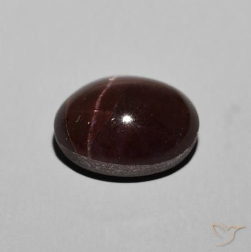 Granato stellato Rosso scuro naturale da 6.48 ct, Ovale, Opaco