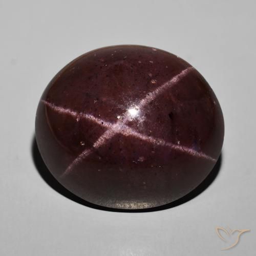 Granato stellato Rosso mogano naturale da 57.92 ct, Ovale, Opaco