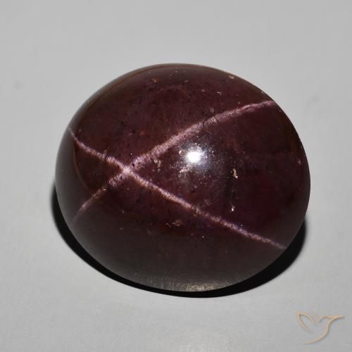 Granato stellato Rosso mogano naturale da 57.92 ct, Ovale, Opaco