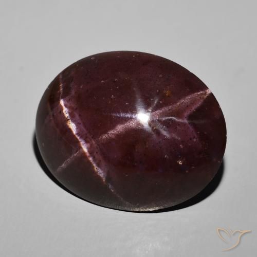 Granato stellato Rosso mogano naturale da 69.04 ct, Ovale, Opaco