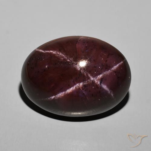 Granato stellato Rosso scuro naturale da 45.48 ct, Ovale, Opaco