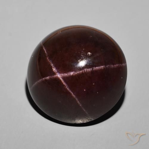 Granato stellato Rosso scuro naturale da 62.52 ct, Rotondo, Opaco