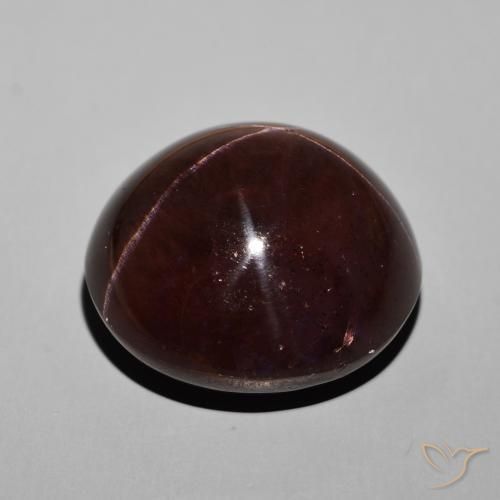 Granato stellato Rosso scuro naturale da 62.52 ct, Rotondo, Opaco