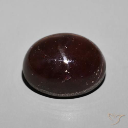 Granato stellato Rosso scuro naturale da 30.58 ct, Ovale, Opaco