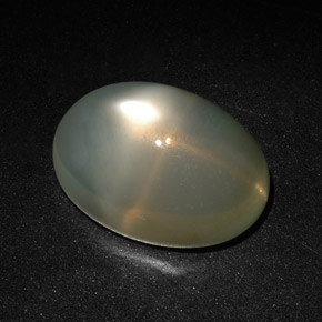 Pietra di luna stellata naturale crema da 27,77 ct, trasparente, trasparente/traslucido
