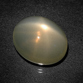 Pietra di luna stellata naturale verde da 12,93 ct, trasparente, trasparente/traslucido