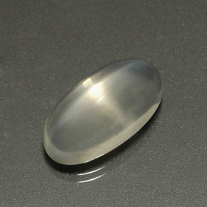 Pietra di luna stellata naturale bianco da 5,27 ct, taglio ovale, trasparente