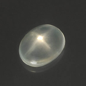 Pietra di luna stellata naturale bianco da 2,93 ct, taglio ovale, trasparente