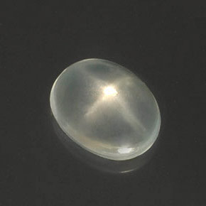 Pietra di luna stellata naturale bianco da 2,93 ct, taglio ovale, trasparente