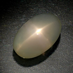 Pietra di luna stellata naturale crema da 34,39 ct, trasparente, trasparente/traslucido