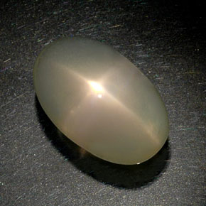 Pietra di luna stellata naturale crema da 34,39 ct, trasparente, trasparente/traslucido