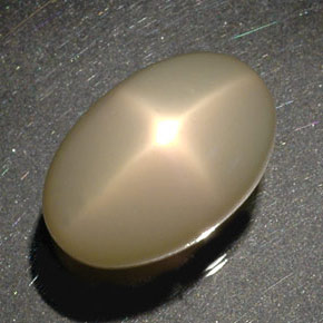Pietra di luna stellata naturale crema da 34,17 ct, trasparente, trasparente/traslucido
