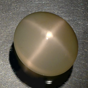 Pietra di luna stellata naturale crema da 34,77 ct, trasparente, trasparente/traslucido