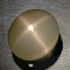 Pietra di luna stellata naturale crema da 34,77 ct, trasparente, trasparente/traslucido