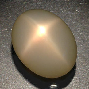Pietra di luna stellata naturale crema da 56,38 ct, trasparente, trasparente/traslucido